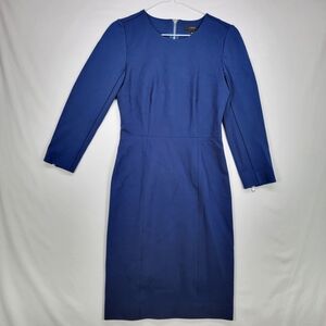 J. Crew Classic Long Sleeve Blue Dress